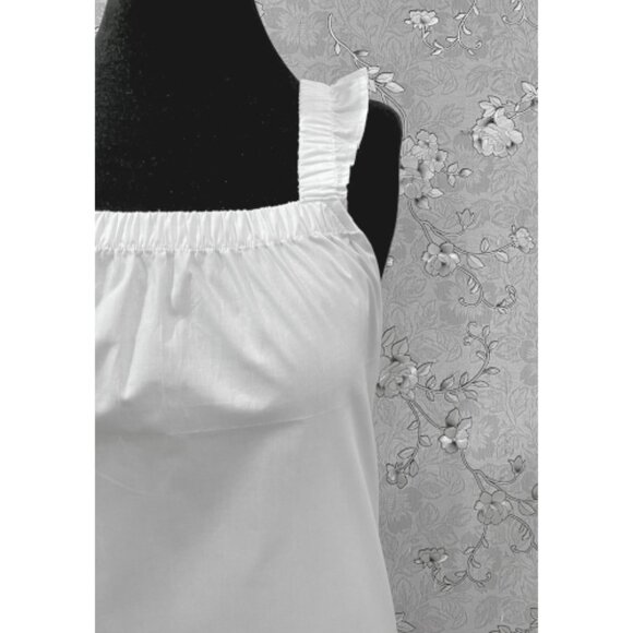 SoieRose Victorian 100% Cotton Sleeveless Nightgown with Ruffle Straps – SR-1206 - Picture 3 of 7